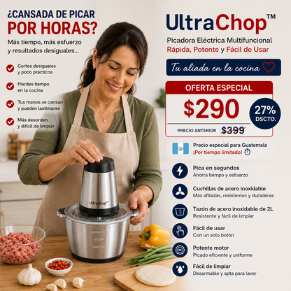 UltraChop™ ¿Cansada de perder tiempo cocinando?